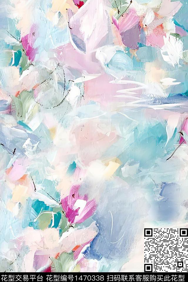 肌理小清新抽象数码印花华亿平台下载（图片编号: 1470338） - 瓦栏（Walan）