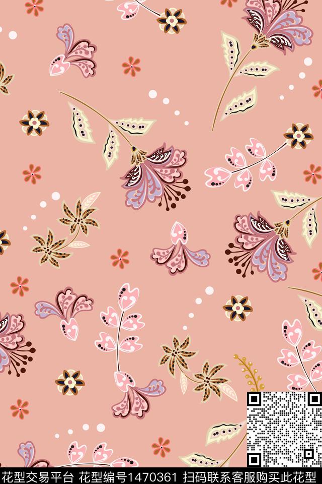 花卉数码印花华亿平台下载（图片编号: 1470361） - 瓦栏（Walan）