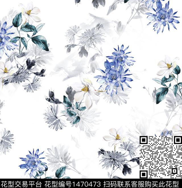 连衣裙女装花卉传统印花华亿平台下载（图片编号: 1470473） - 瓦栏（Walan）