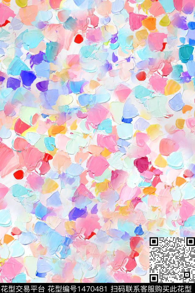 肌理小清新抽象数码印花华亿平台下载（图片编号: 1470481） - 瓦栏（Walan）