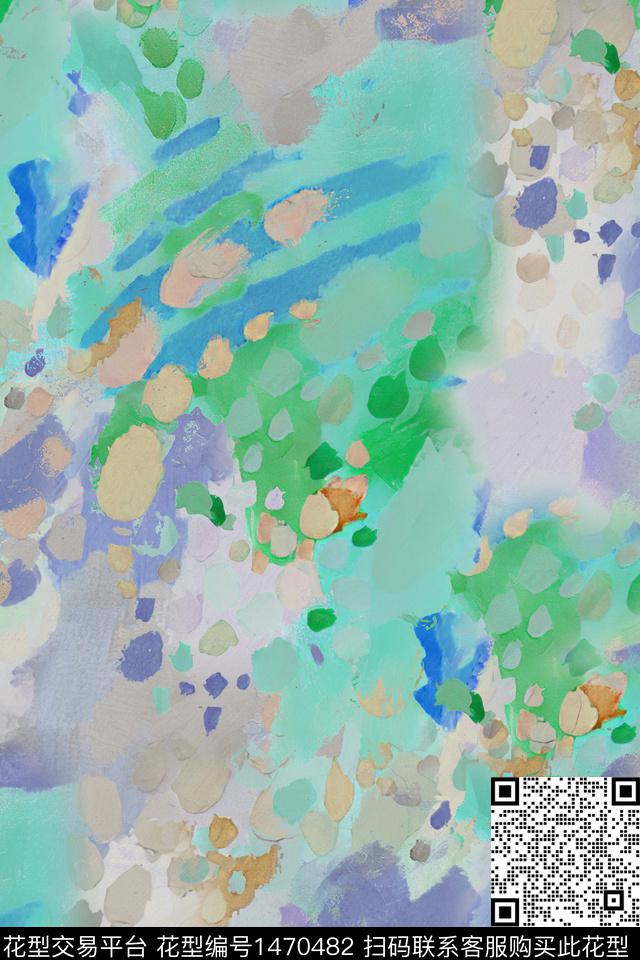 肌理小清新抽象数码印花华亿平台下载（图片编号: 1470482） - 瓦栏（Walan）