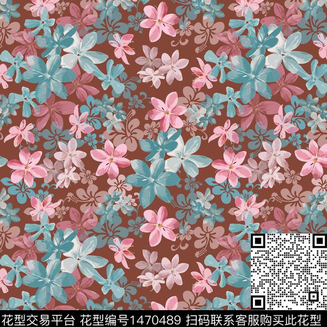 民族风花卉小碎花传统印花华亿平台下载（图片编号: 1470489） - 瓦栏（Walan）