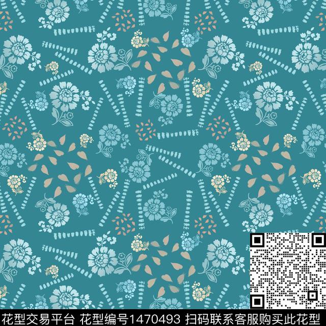 民族风花卉小碎花数码印花华亿平台下载（图片编号: 1470493） - 瓦栏（Walan）