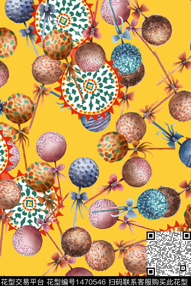 少女手绘数码印花华亿平台下载（图片编号: 1470546） - 瓦栏（Walan）