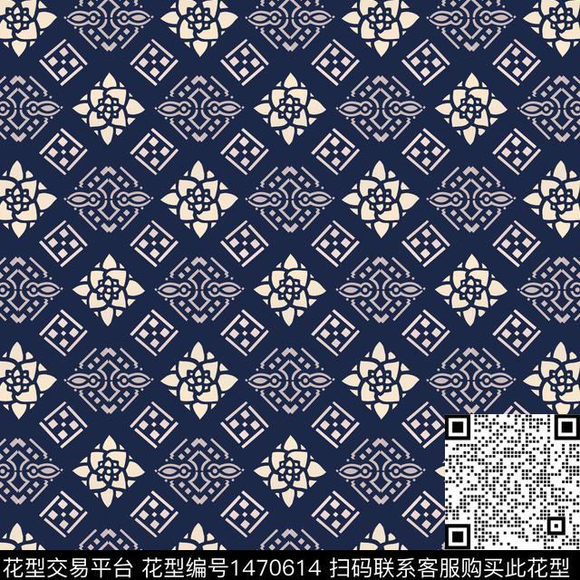 线条几何男装传统印花华亿平台下载（图片编号: 1470614） - 瓦栏（Walan）