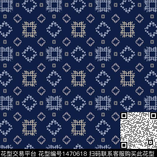 线条几何男装传统印花华亿平台下载（图片编号: 1470618） - 瓦栏（Walan）