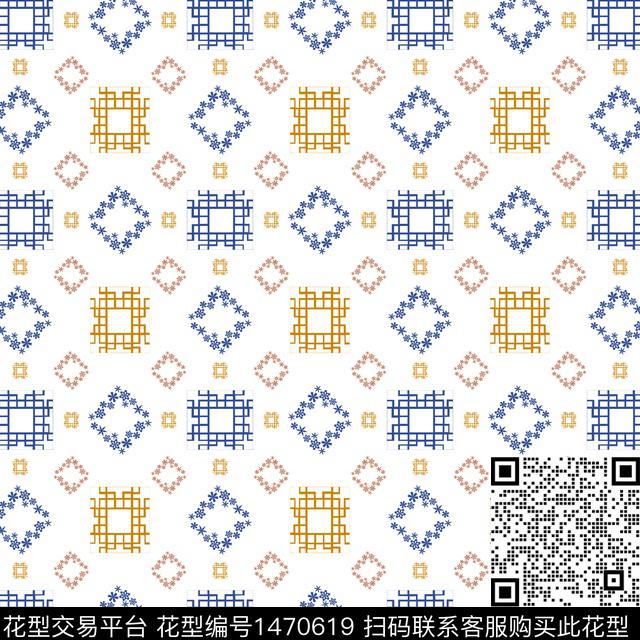 线条几何男装传统印花华亿平台下载（图片编号: 1470619） - 瓦栏（Walan）