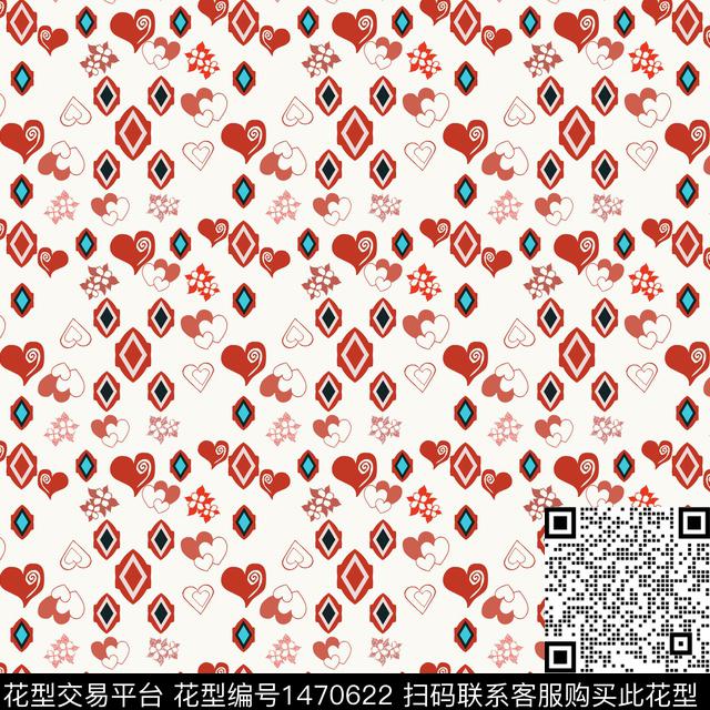 菱形几何小碎花传统印花华亿平台下载（图片编号: 1470622） - 瓦栏（Walan）