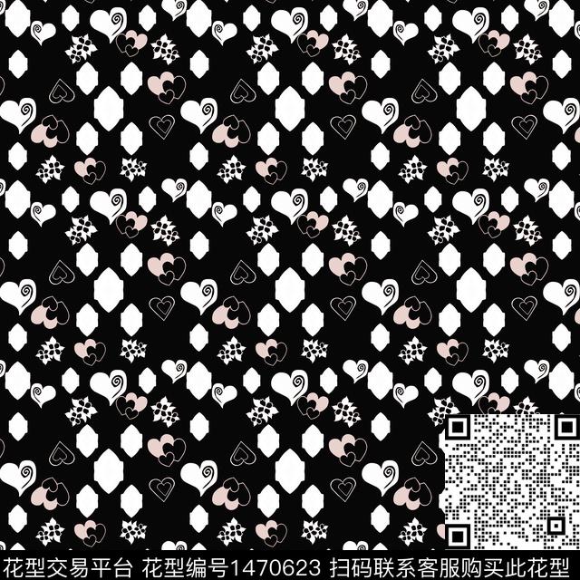 菱形几何小碎花传统印花华亿平台下载（图片编号: 1470623） - 瓦栏（Walan）