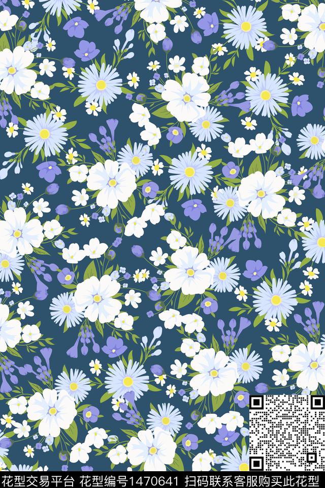 女装大牌风小碎花数码印花华亿平台下载（图片编号: 1470641） - 瓦栏（Walan）