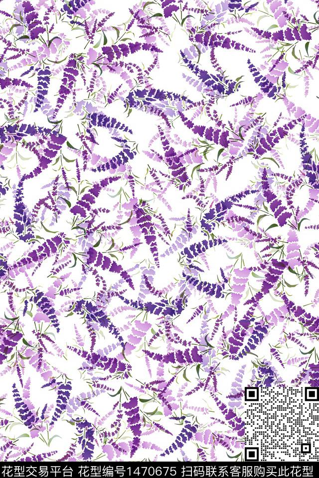 清爽底花卉花卉大牌风数码印花华亿平台下载（图片编号: 1470675） - 瓦栏（Walan）