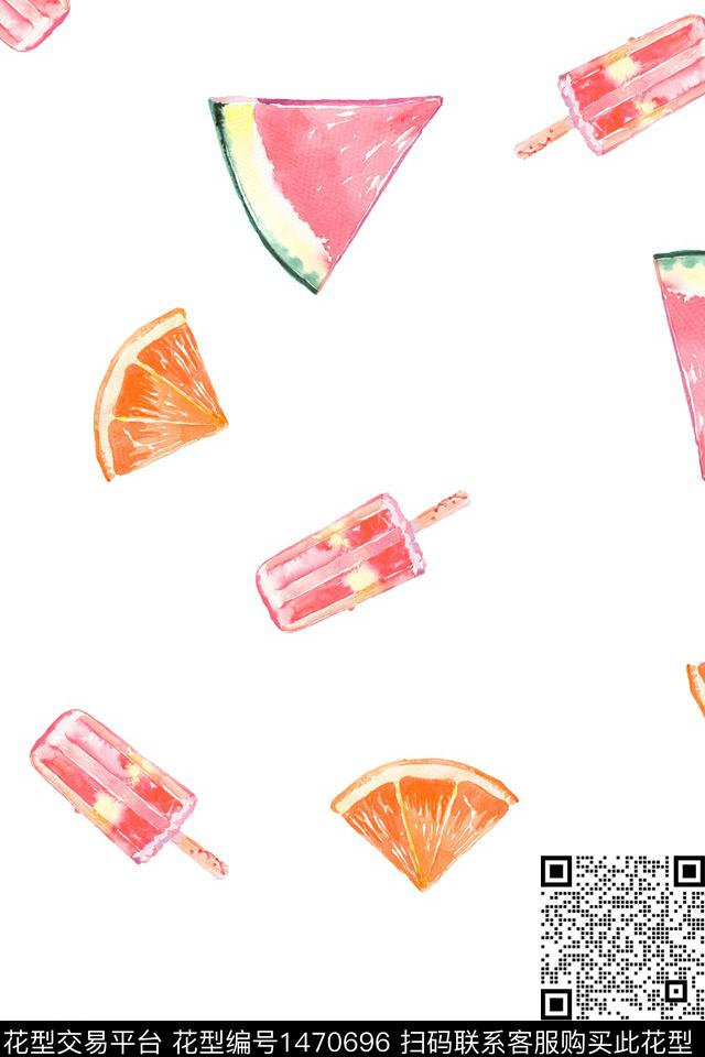 西瓜雪条童装数码印花华亿平台下载（图片编号: 1470696） - 瓦栏（Walan）