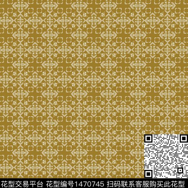 线条格子花纹传统印花华亿平台下载（图片编号: 1470745） - 瓦栏（Walan）