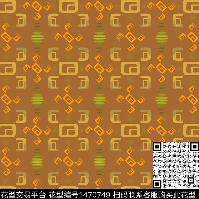 线条格子花纹数码印花华亿平台下载（图片编号: 1470749） - 瓦栏（Walan）