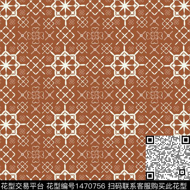 线条格子花纹传统印花华亿平台下载（图片编号: 1470756） - 瓦栏（Walan）