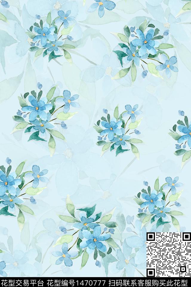 定位花花卉大牌风传统印花华亿平台下载（图片编号: 1470777） - 瓦栏（Walan）