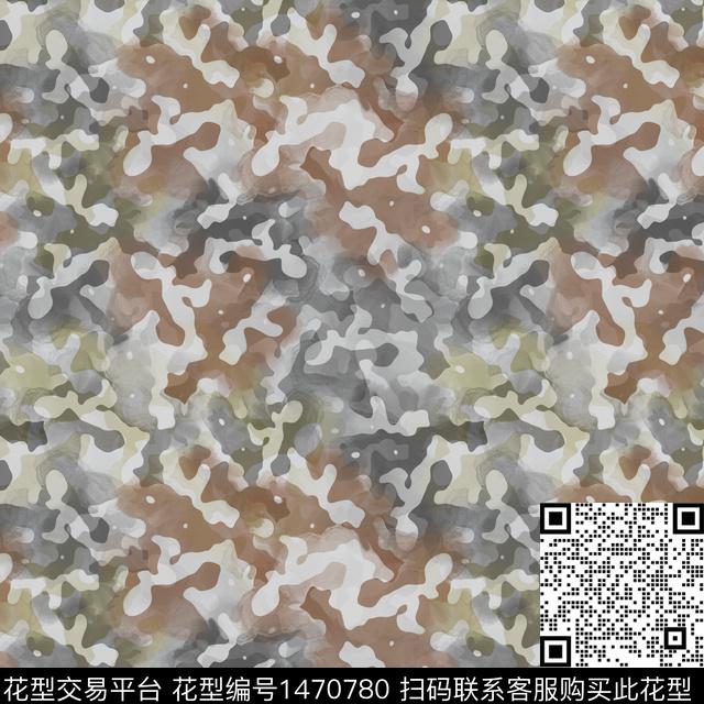 肌理笔触大牌风数码印花华亿平台下载（图片编号: 1470780） - 瓦栏（Walan）