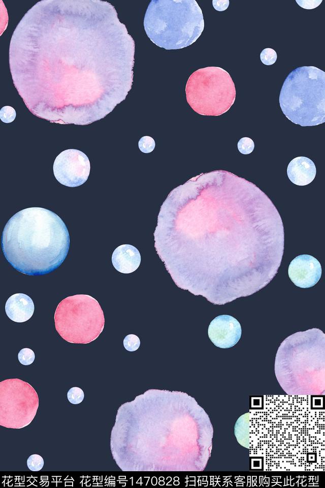 童装几何圆形数码印花华亿平台下载（图片编号: 1470828） - 瓦栏（Walan）