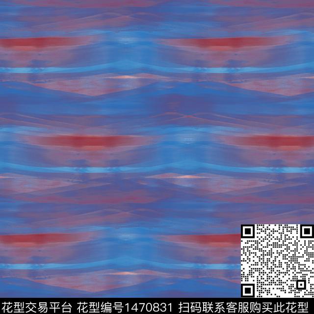 线条笔触大牌风数码印花华亿平台下载（图片编号: 1470831） - 瓦栏（Walan）