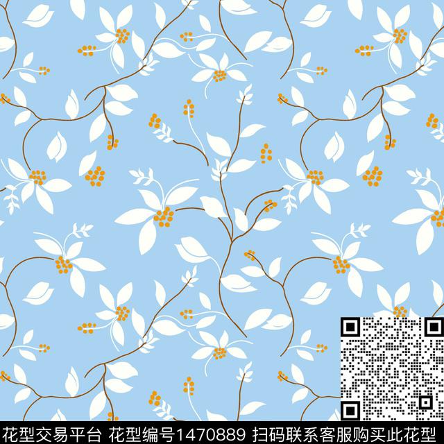 女装墙纸花卉传统印花华亿平台下载（图片编号: 1470889） - 瓦栏（Walan）