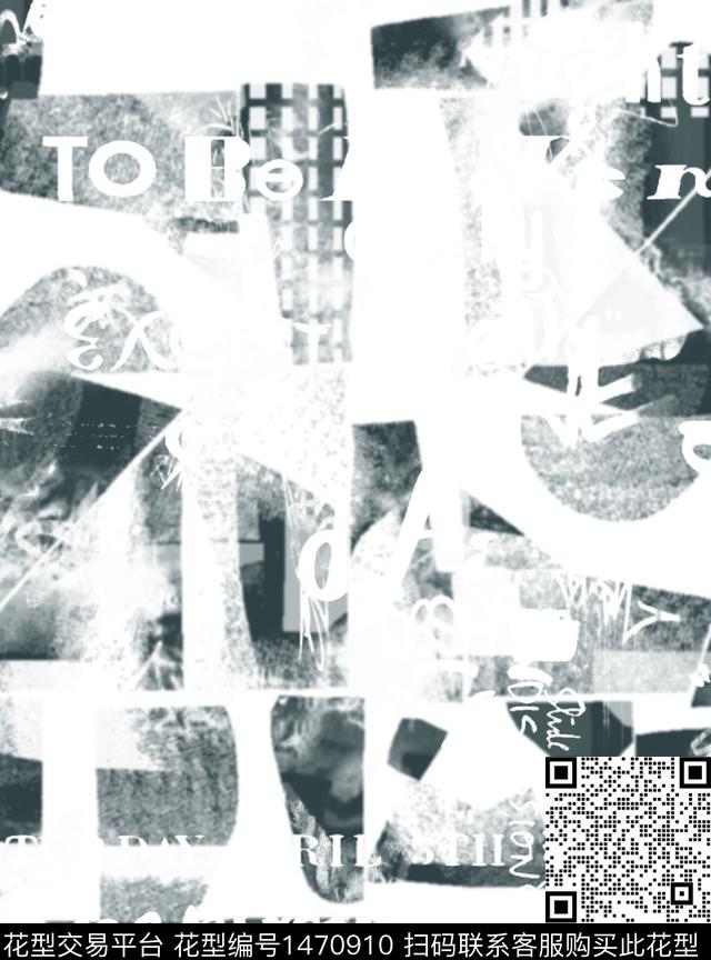 字母男装满版花时尚数码印花华亿平台下载（图片编号: 1470910） - 瓦栏（Walan）