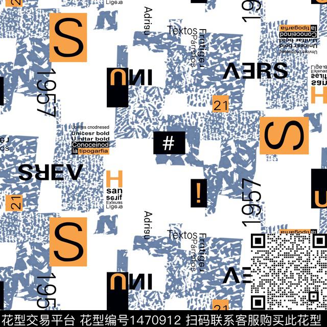 字母男装满版花几何数码印花华亿平台下载（图片编号: 1470912） - 瓦栏（Walan）