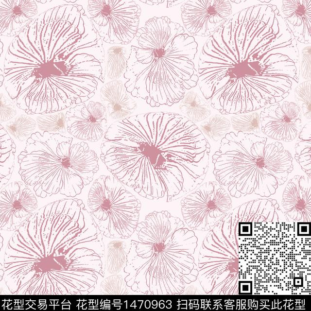 花卉大牌风小碎花传统印花华亿平台下载（图片编号: 1470963） - 瓦栏（Walan）