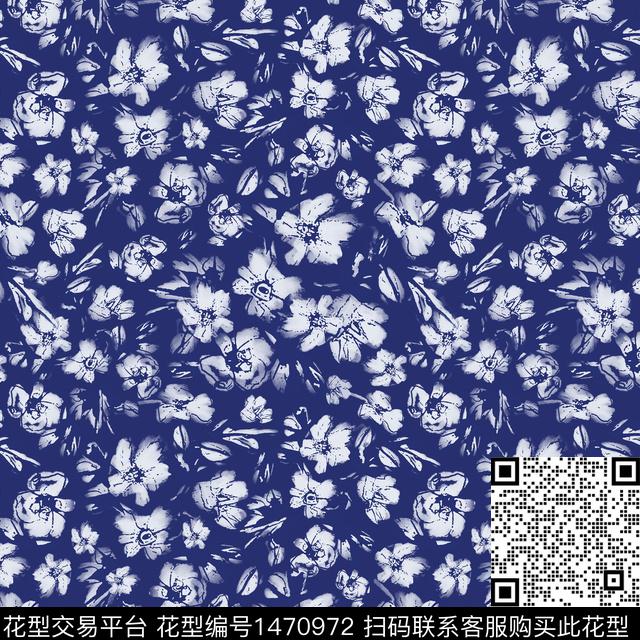 抽象花卉花卉小碎花数码印花华亿平台下载（图片编号: 1470972） - 瓦栏（Walan）