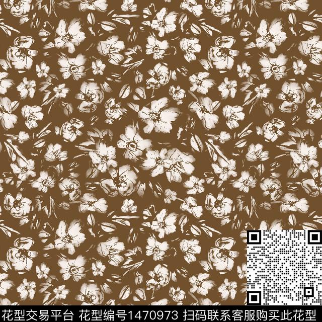 抽象花卉花卉小碎花数码印花华亿平台下载（图片编号: 1470973） - 瓦栏（Walan）