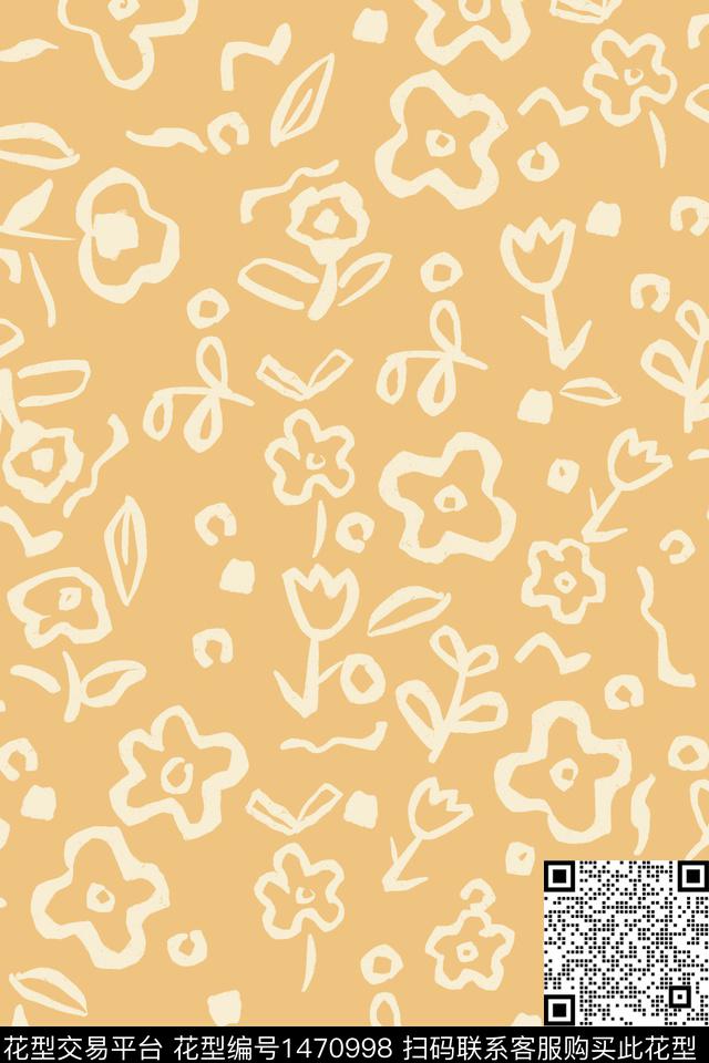 可爱手绘卡通数码印花华亿平台下载（图片编号: 1470998） - 瓦栏（Walan）