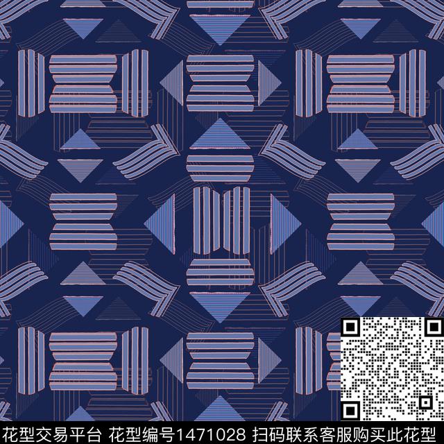 线条几何三角形传统印花华亿平台下载（图片编号: 1471028） - 瓦栏（Walan）