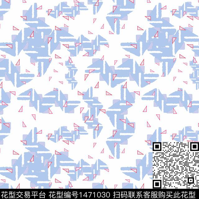 线条几何三角形数码印花华亿平台下载（图片编号: 1471030） - 瓦栏（Walan）