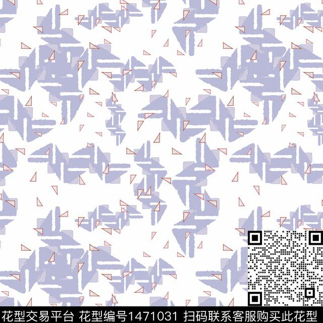 线条几何三角形数码印花华亿平台下载（图片编号: 1471031） - 瓦栏（Walan）