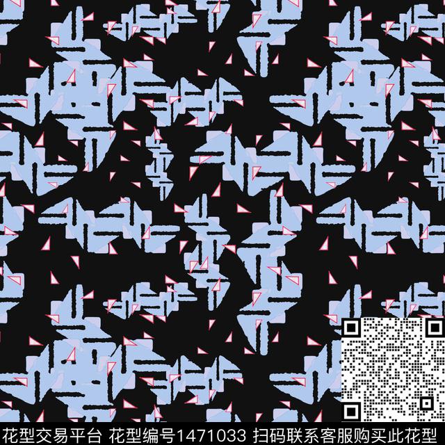 线条几何三角形数码印花华亿平台下载（图片编号: 1471033） - 瓦栏（Walan）