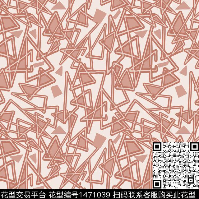 线条几何三角形传统印花华亿平台下载（图片编号: 1471039） - 瓦栏（Walan）