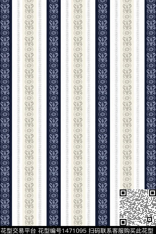 几何花卉传统纹样年轻女性数码印花华亿平台下载（图片编号: 1471095） - 瓦栏（Walan）