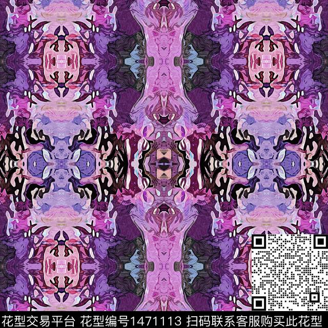 花卉旗袍数码印花华亿平台下载（图片编号: 1471113） - 瓦栏（Walan）