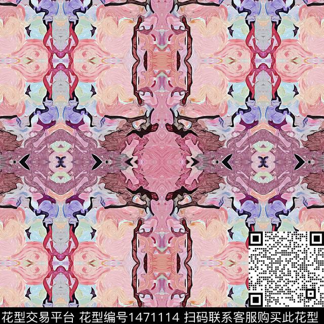 花卉旗袍数码印花华亿平台下载（图片编号: 1471114） - 瓦栏（Walan）