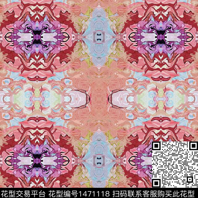 花卉旗袍数码印花华亿平台下载（图片编号: 1471118） - 瓦栏（Walan）