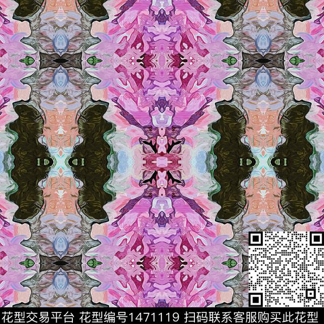 花卉旗袍数码印花华亿平台下载（图片编号: 1471119） - 瓦栏（Walan）