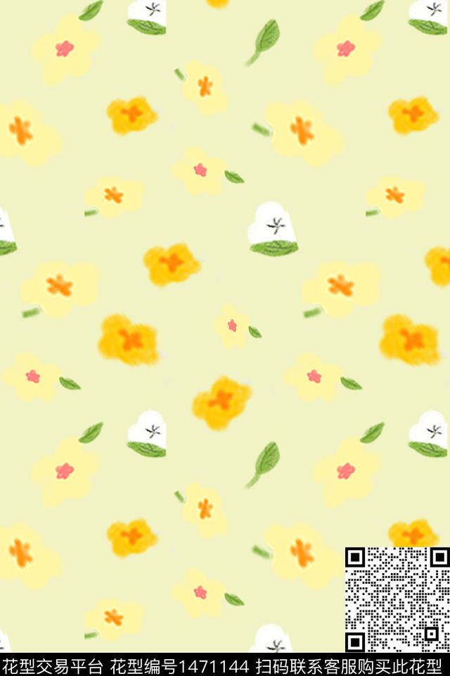 定位花绿植树叶扎染华亿平台传统印花华亿平台下载（图片编号: 1471144） - 瓦栏（Walan）