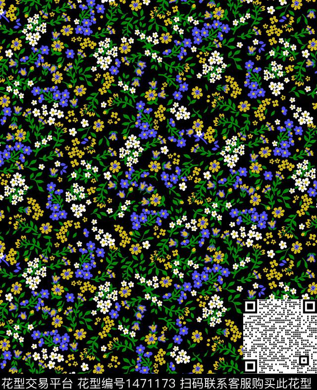 花卉春夏华亿平台小碎花数码印花华亿平台下载（图片编号: 1471173） - 瓦栏（Walan）
