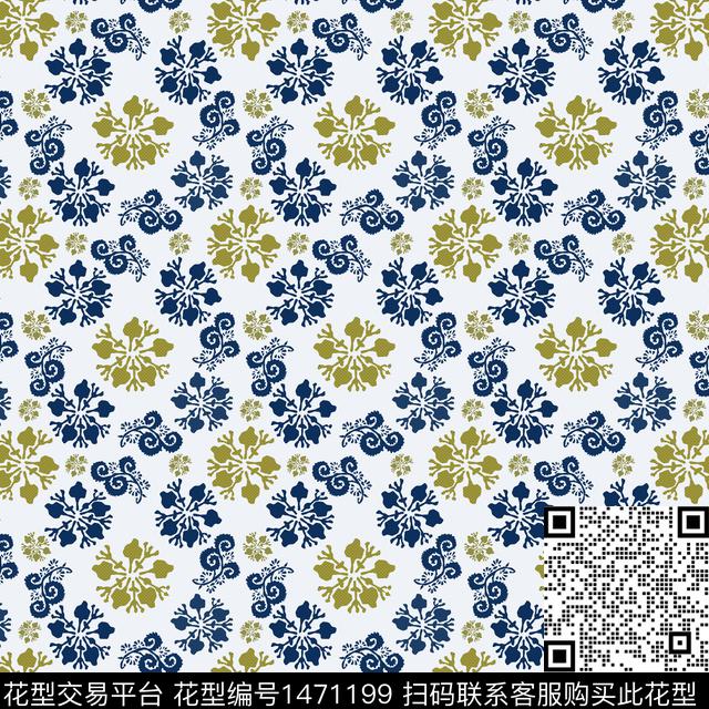 花卉卡通小碎花传统印花华亿平台下载（图片编号: 1471199） - 瓦栏（Walan）