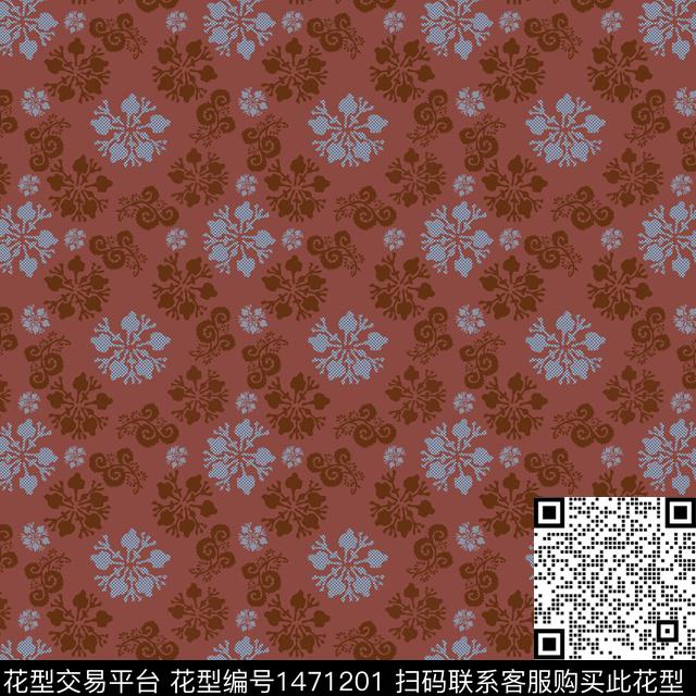 花卉卡通小碎花传统印花华亿平台下载（图片编号: 1471201） - 瓦栏（Walan）