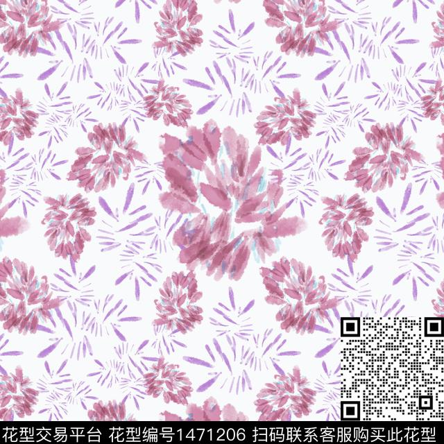 花卉年轻女性小碎花数码印花华亿平台下载（图片编号: 1471206） - 瓦栏（Walan）