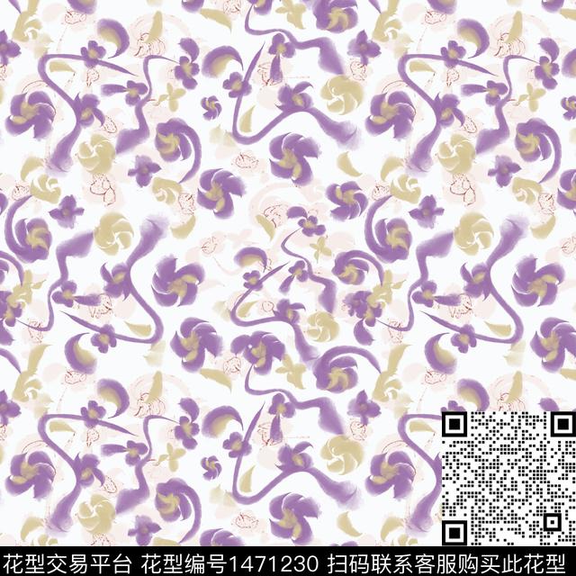 花卉年轻女性小碎花数码印花华亿平台下载（图片编号: 1471230） - 瓦栏（Walan）