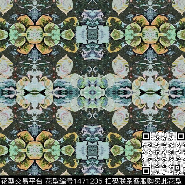 几何扎染华亿平台男装数码印花华亿平台下载（图片编号: 1471235） - 瓦栏（Walan）