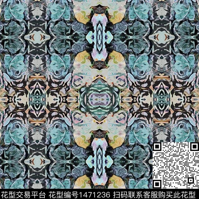 几何扎染华亿平台男装数码印花华亿平台下载（图片编号: 1471236） - 瓦栏（Walan）