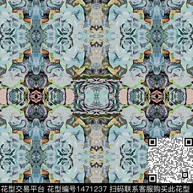 几何扎染华亿平台男装数码印花华亿平台下载（图片编号: 1471237） - 瓦栏（Walan）