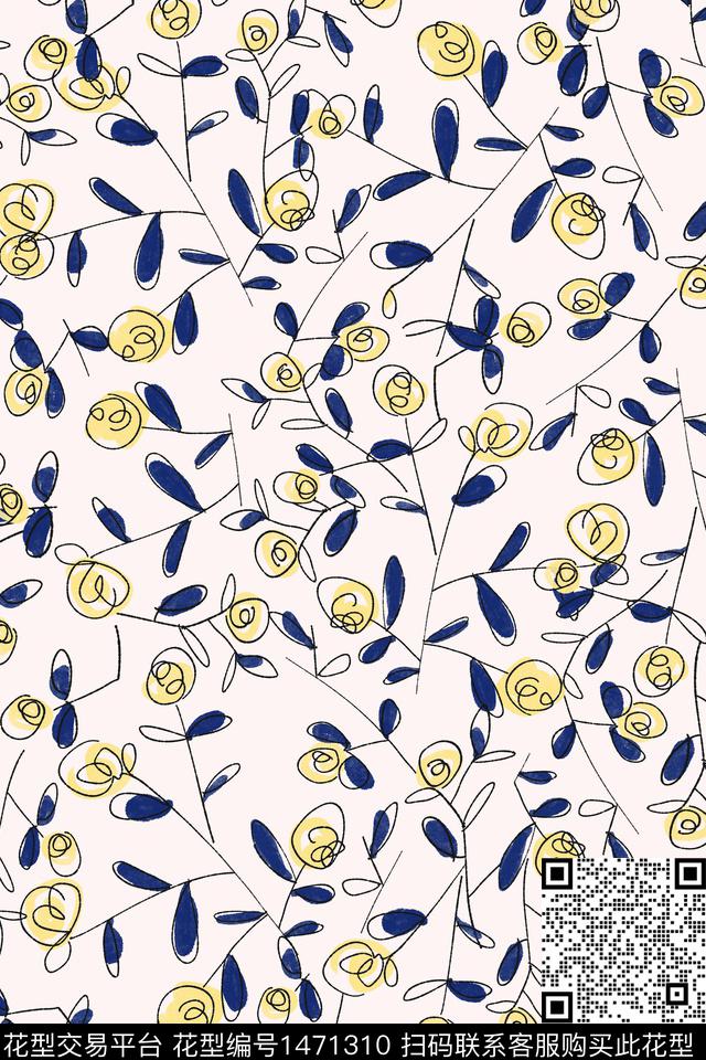 肌理简约小碎花数码印花华亿平台下载（图片编号: 1471310） - 瓦栏（Walan）
